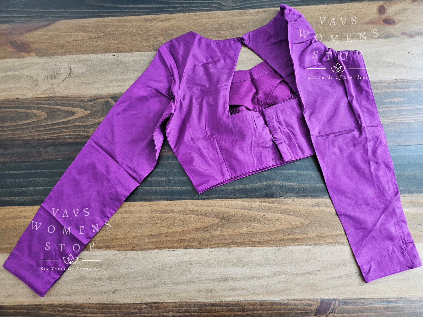 Full Sleeves Purple Blouse