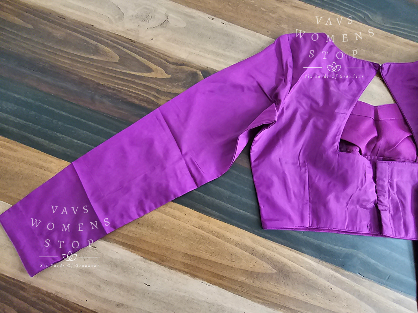 Full Sleeves Purple Blouse