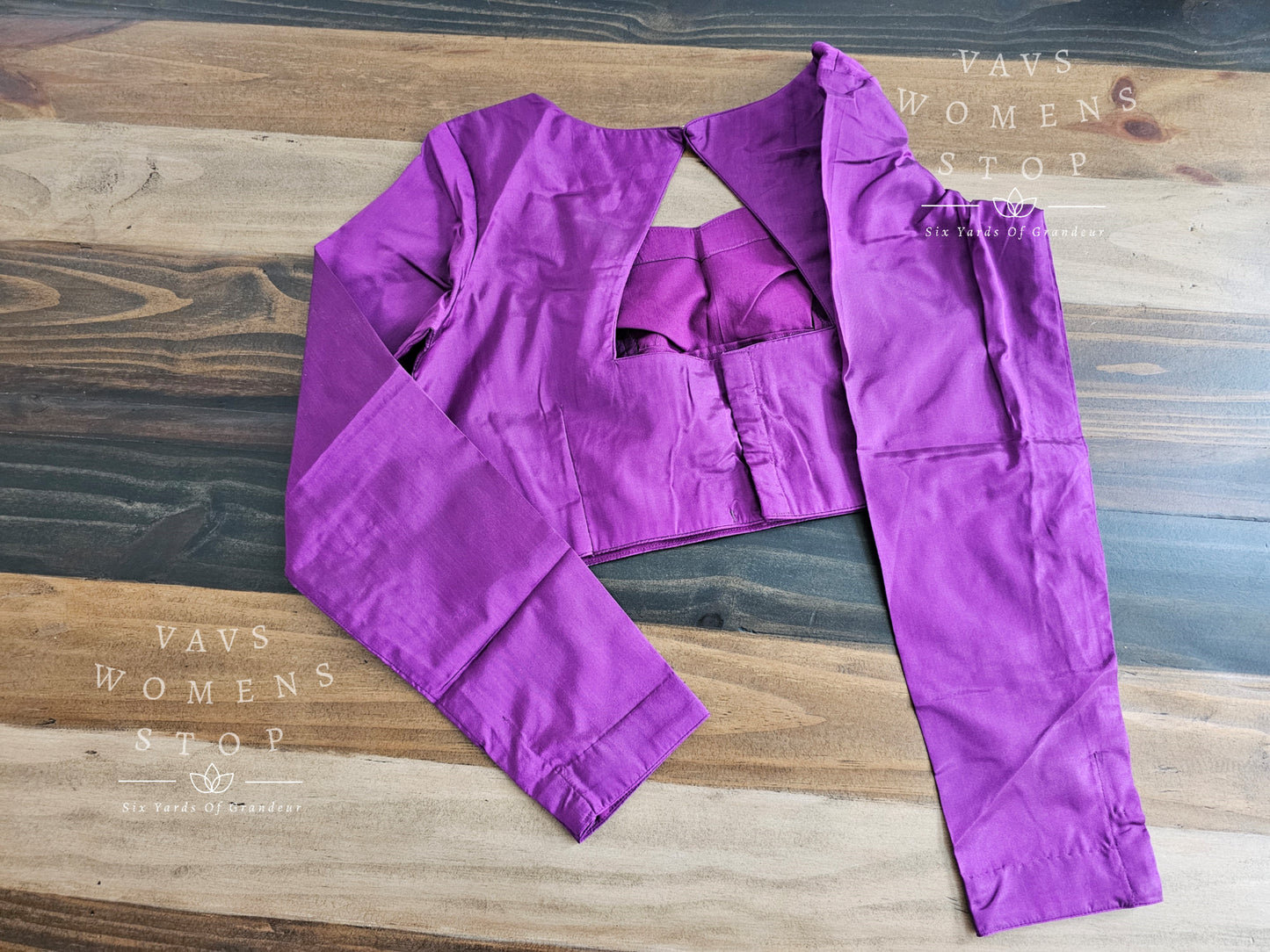 Full Sleeves Purple Blouse