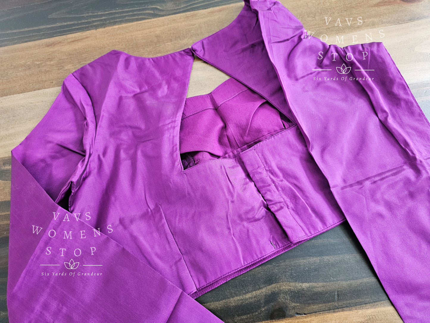 Full Sleeves Purple Blouse