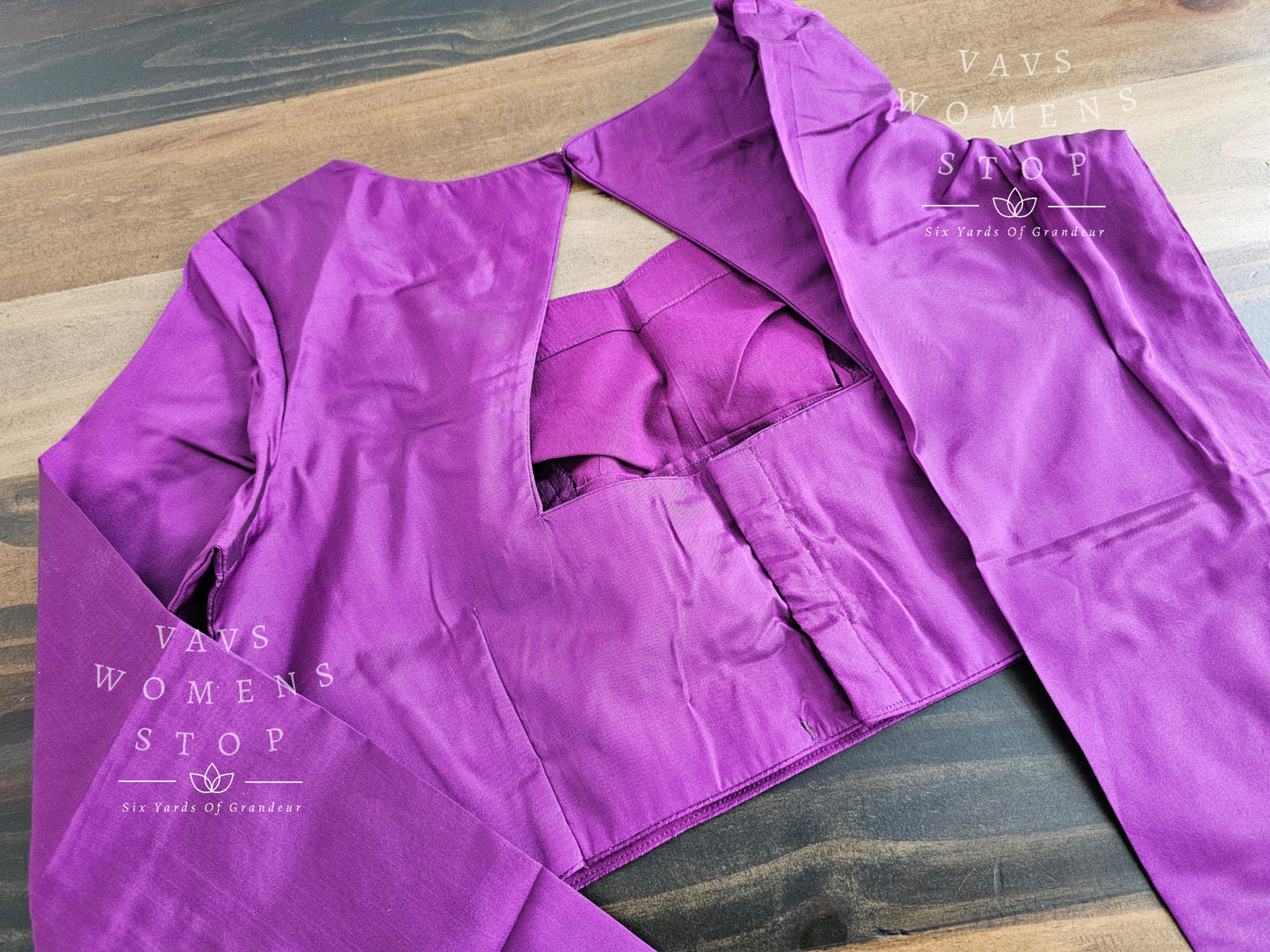 Full Sleeves Purple Blouse