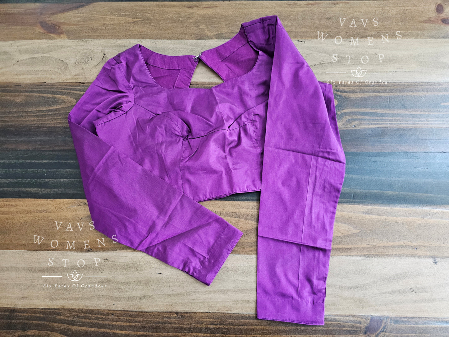 Full Sleeves Purple Blouse