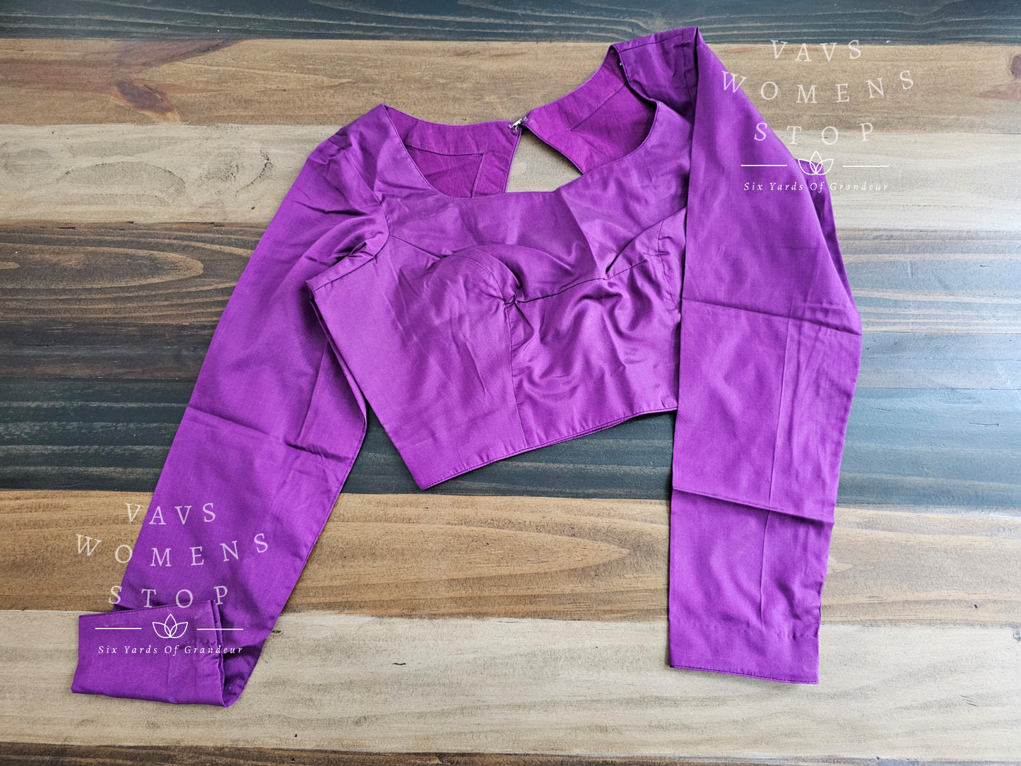 Full Sleeves Purple Blouse