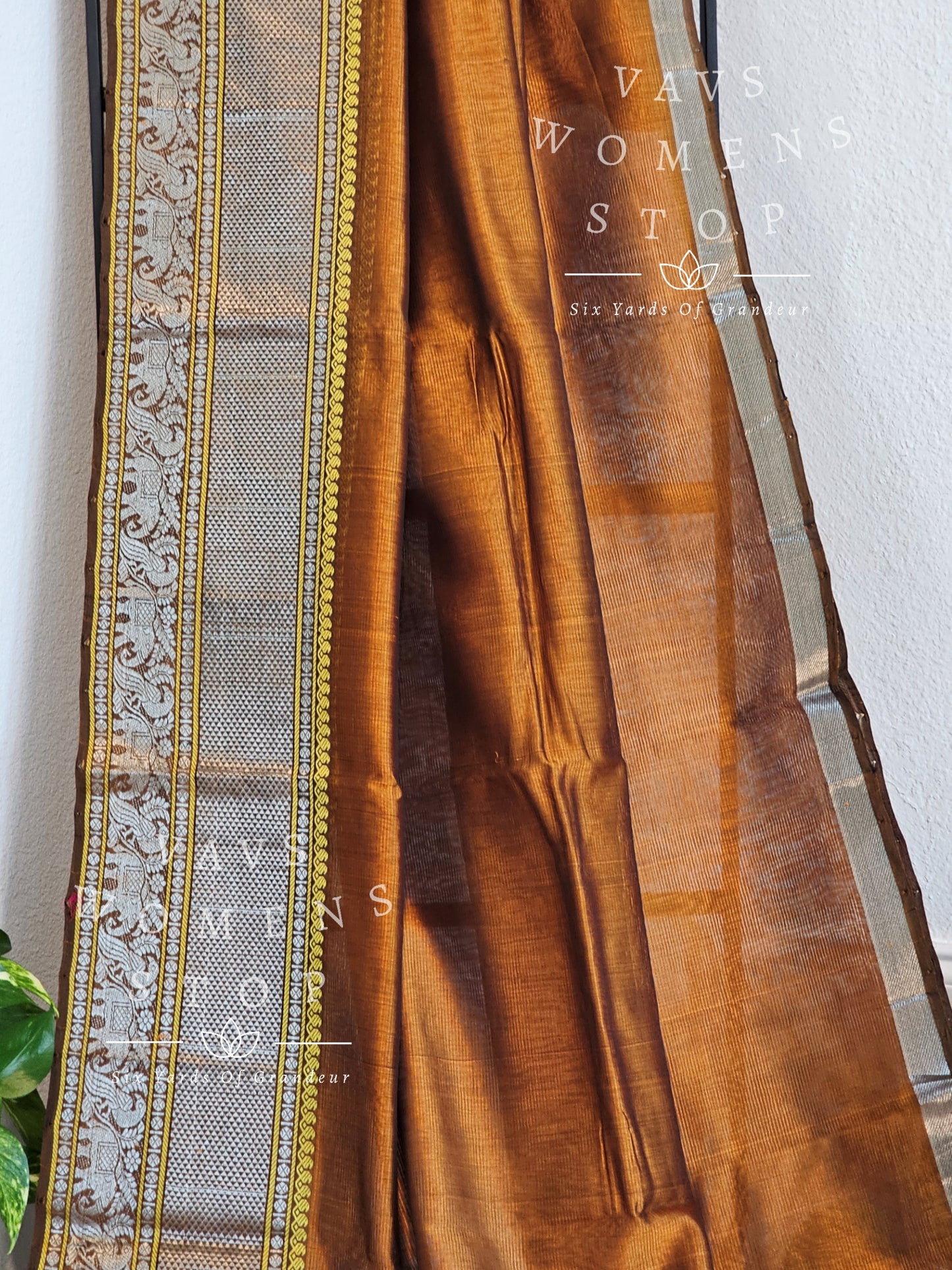 Mangalagiri Pattu Silk Cotton Kanchi Border Saree