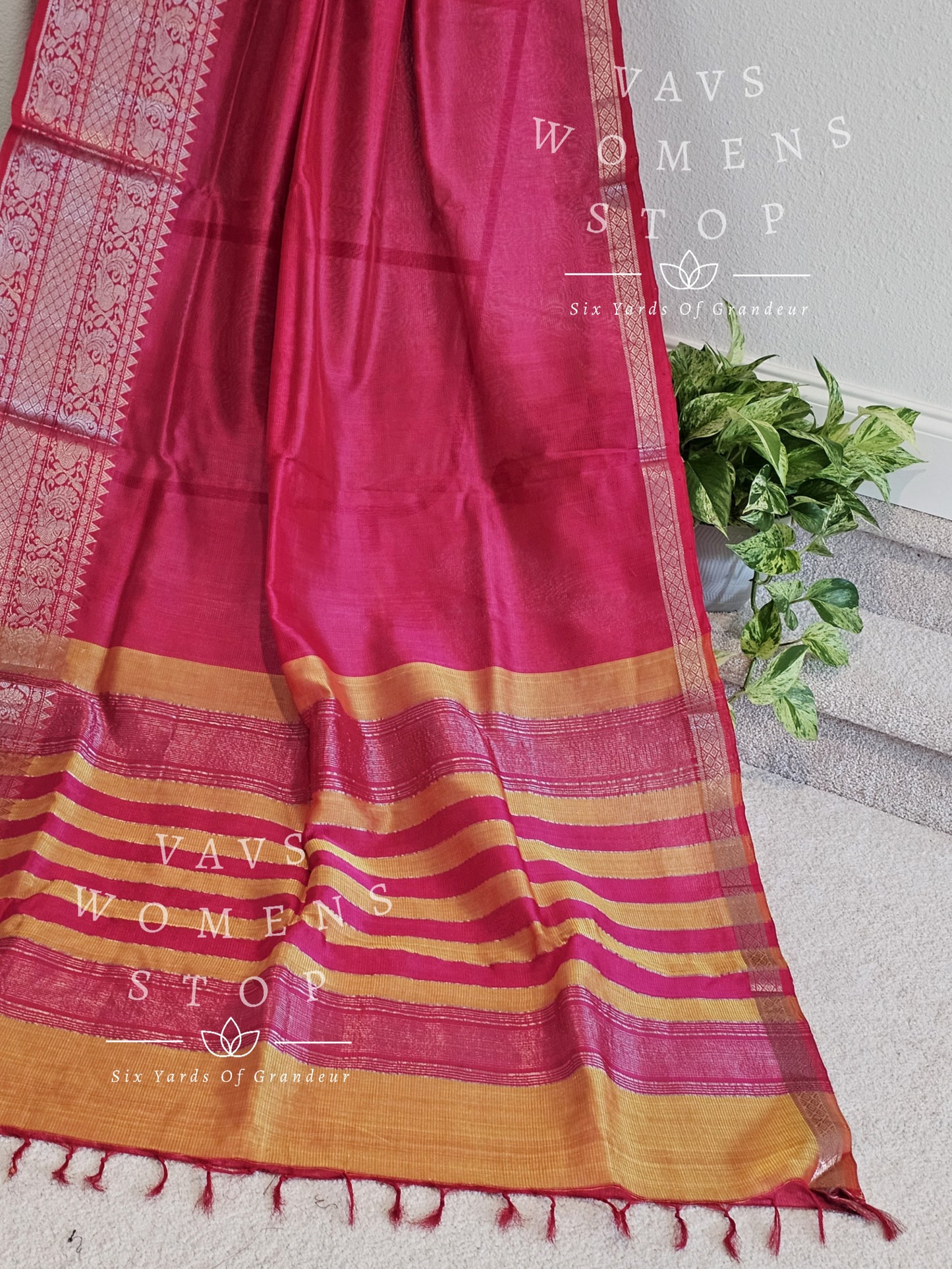 Mangalagiri Pattu Silk Cotton Handloom Saree - Blouse