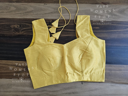 Semi Rawsilk Sleeveless Blouse