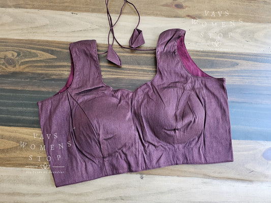 Semi Rawsilk Sleeveless Blouse