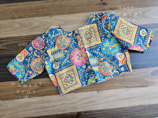 Designer Chinon Silk Sequins Blouse