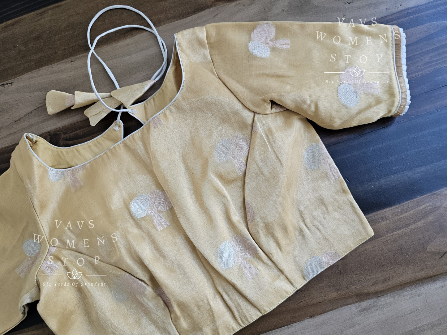 Gold Tissue Silk Designer Blouse