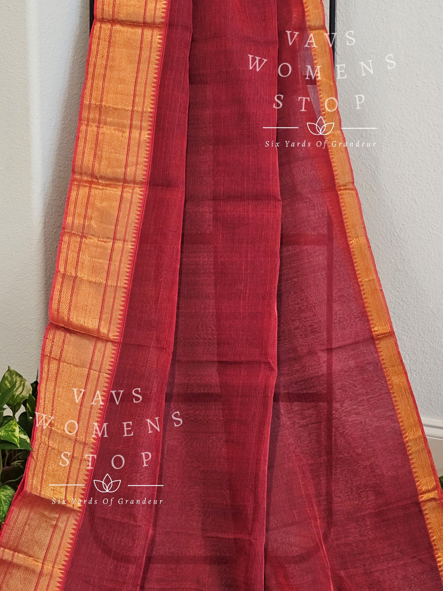 Mangalagiri Pattu Saree - Benarasi Blouse