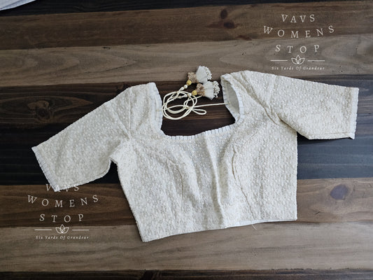 Pure Georgette Chikankari Blouse