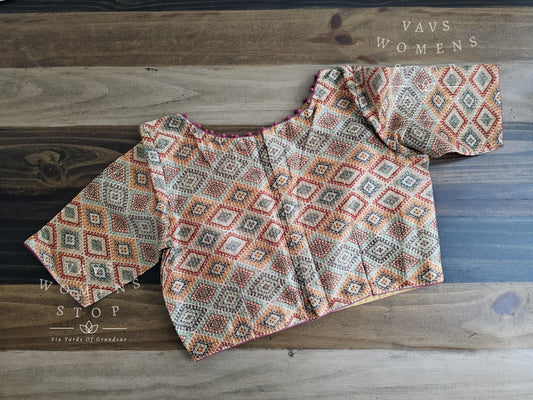 Designer Pochampally Print Blouse