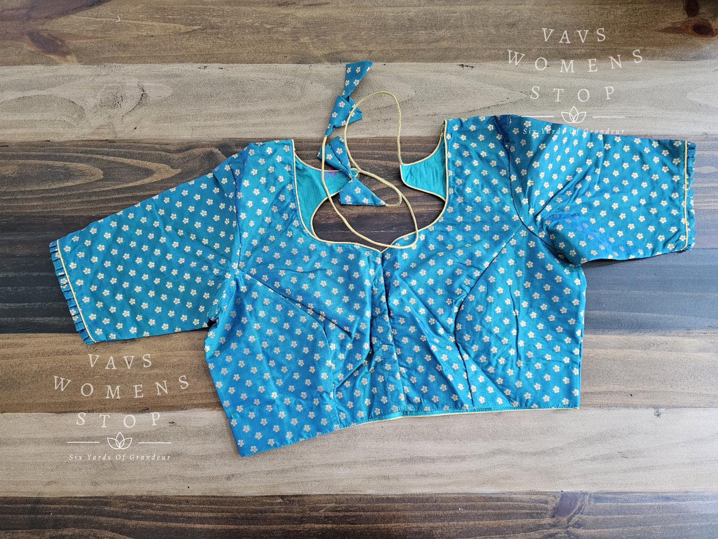 Teal Green Benarasi Blouse