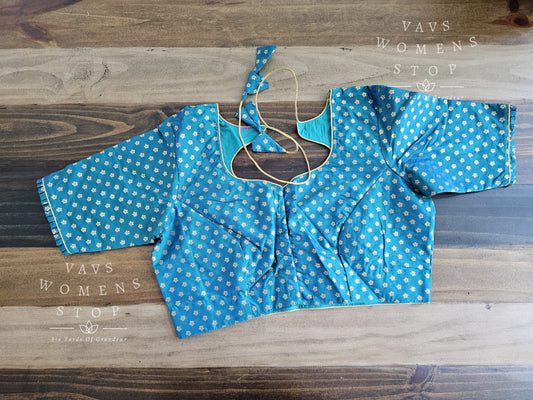 Teal Green Benarasi Blouse