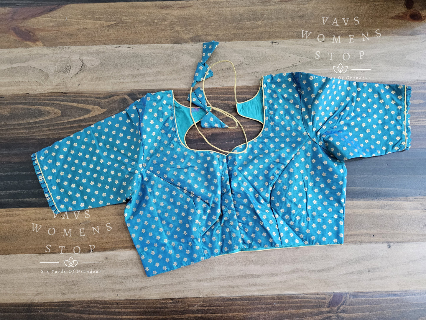 Teal Green Benarasi Blouse