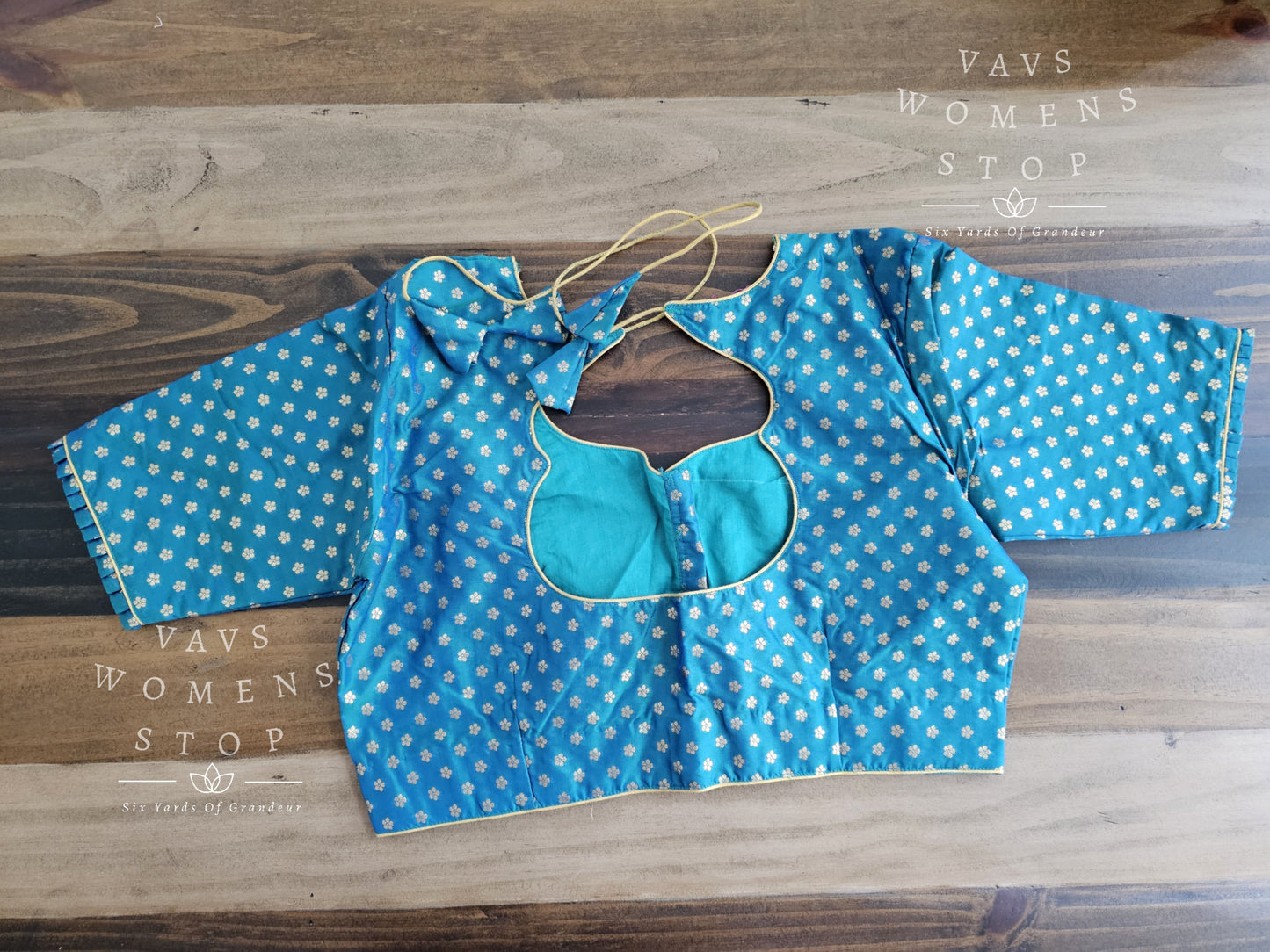 Teal Green Benarasi Blouse