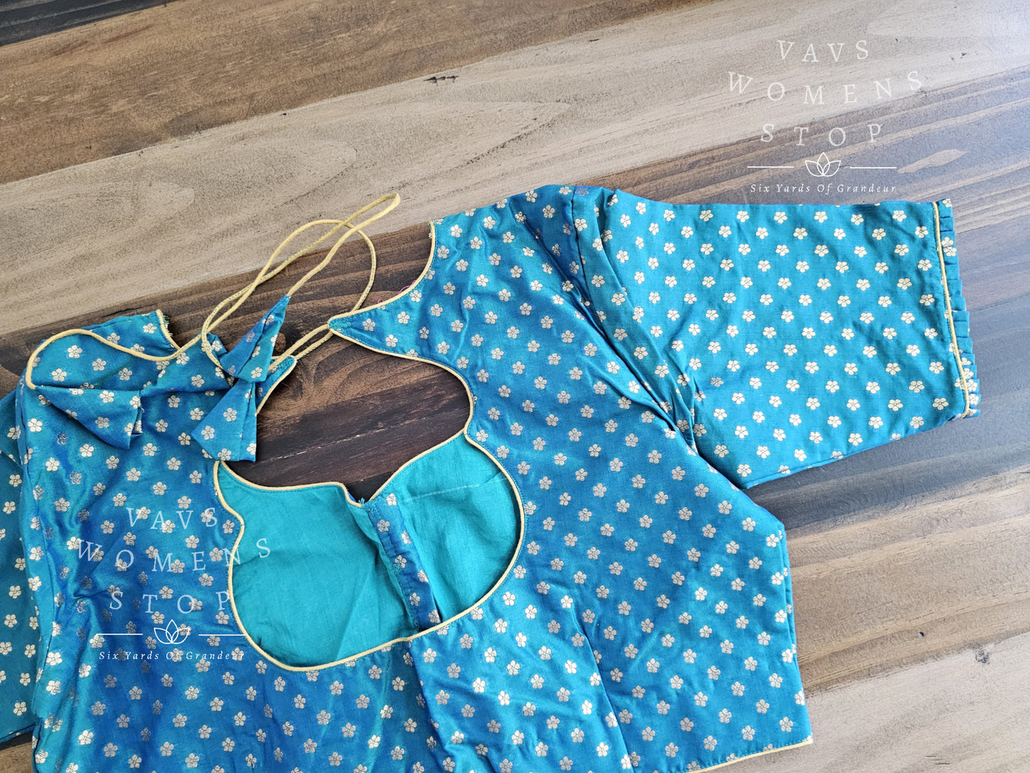 Teal Green Benarasi Blouse