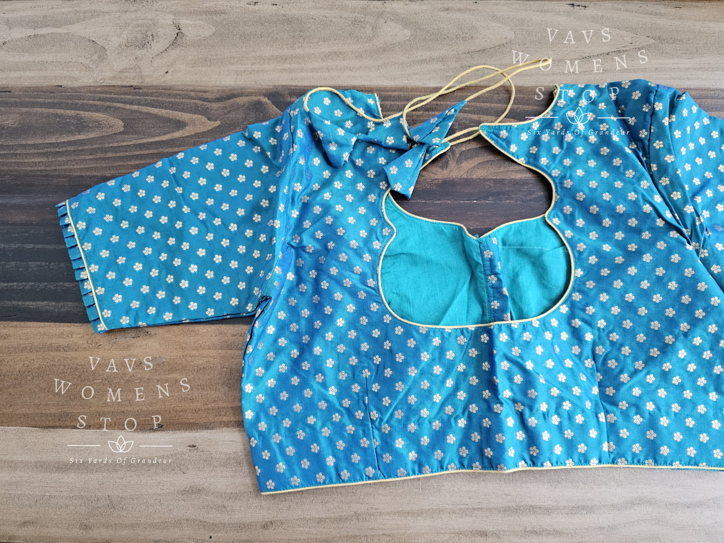 Teal Green Benarasi Blouse