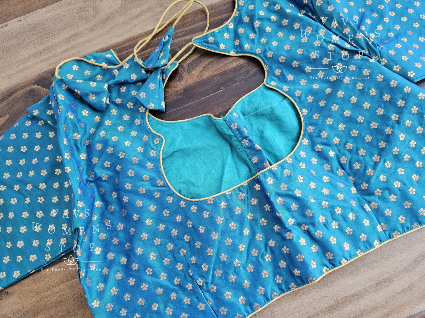 Teal Green Benarasi Blouse