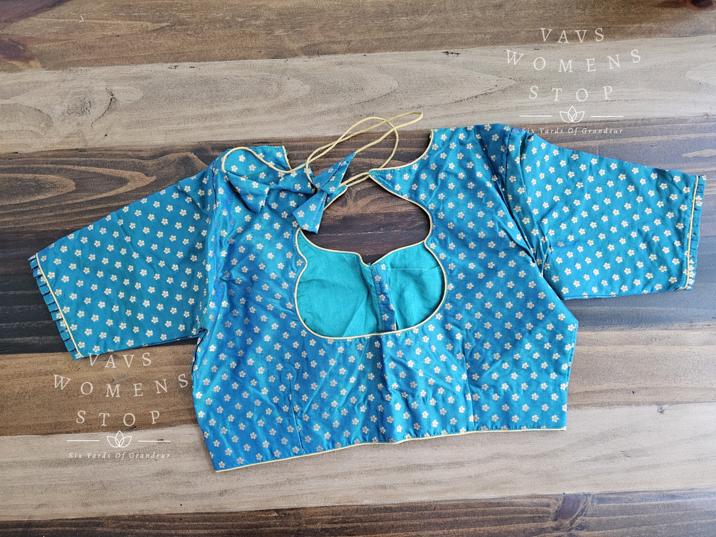 Teal Green Benarasi Blouse