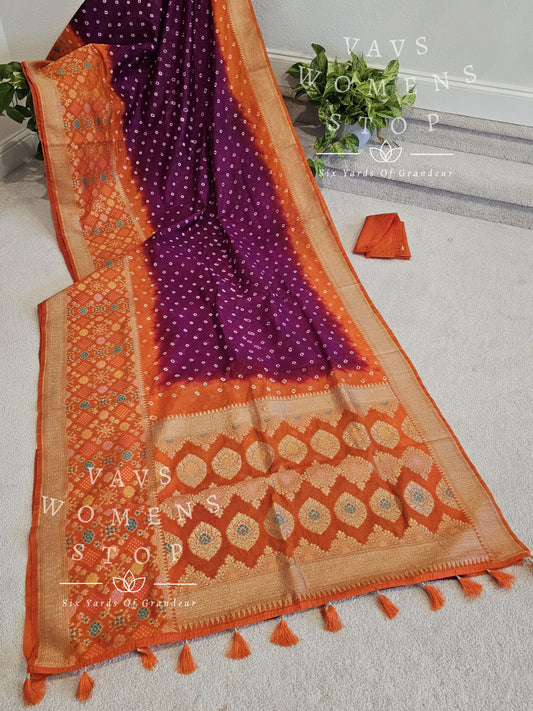 Jute Dupion Silk Bhandini Saree