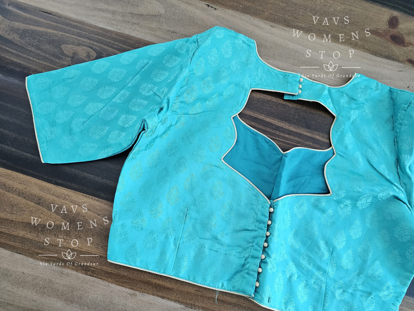 Teal Green Benarasi Blouse