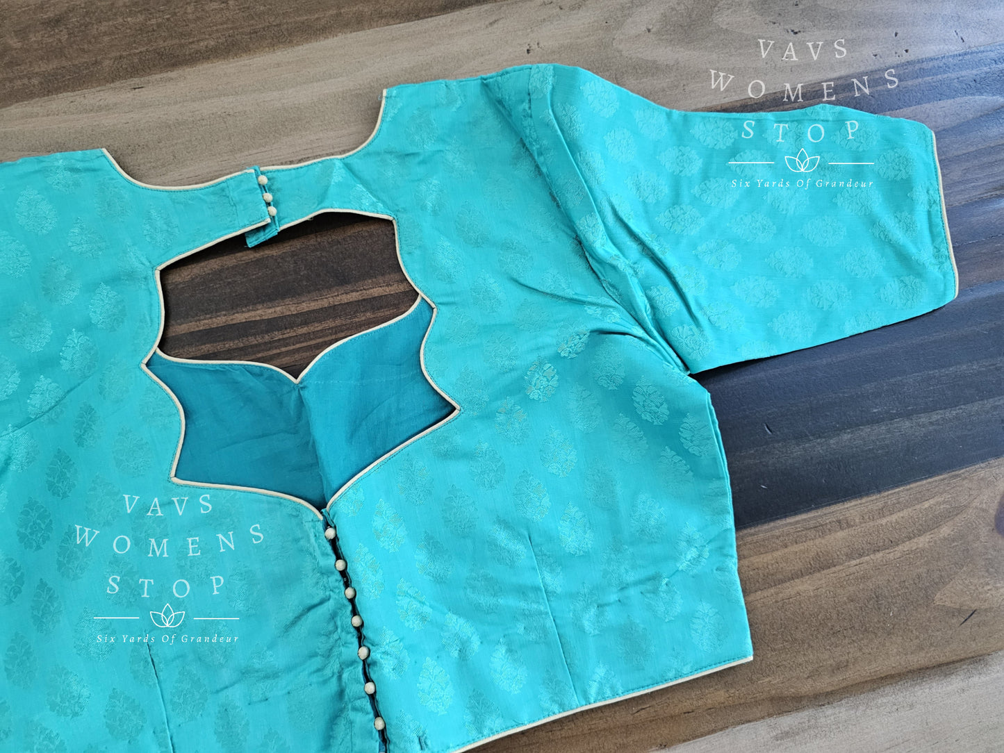 Teal Green Benarasi Blouse