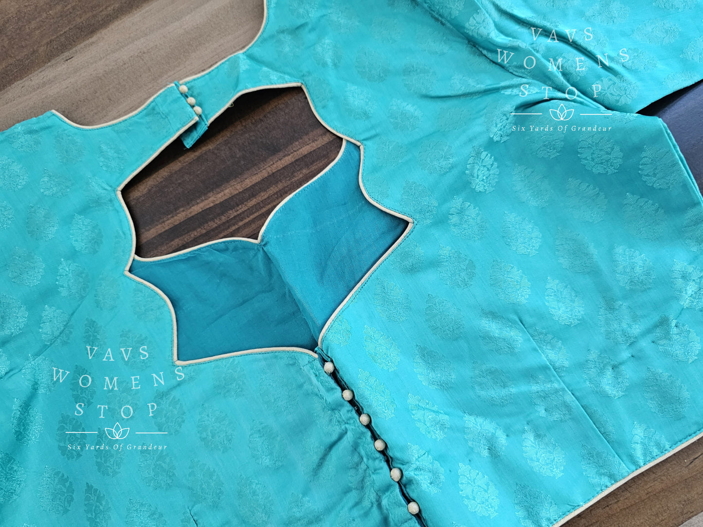 Teal Green Benarasi Blouse