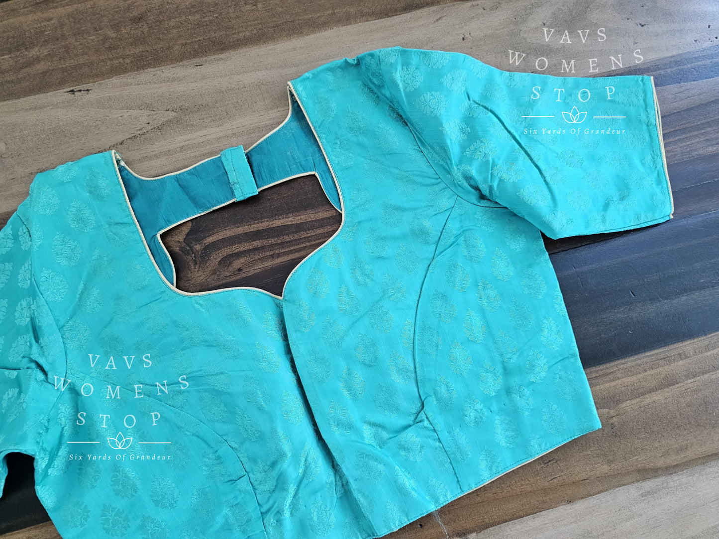 Teal Green Benarasi Blouse