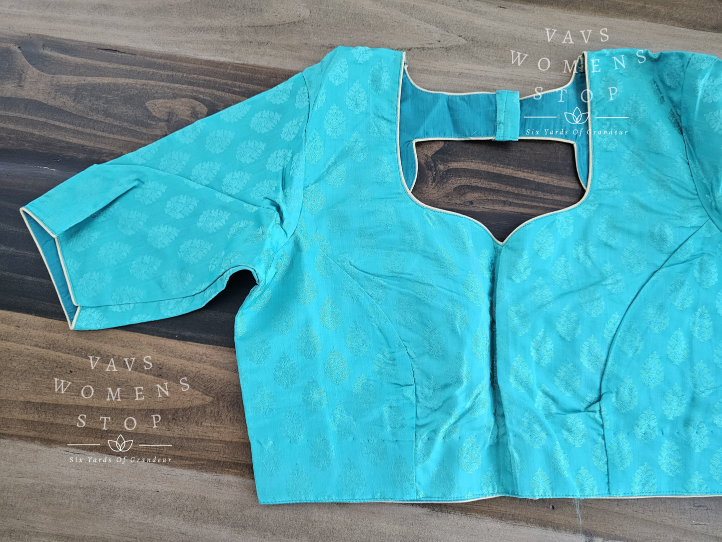 Teal Green Benarasi Blouse