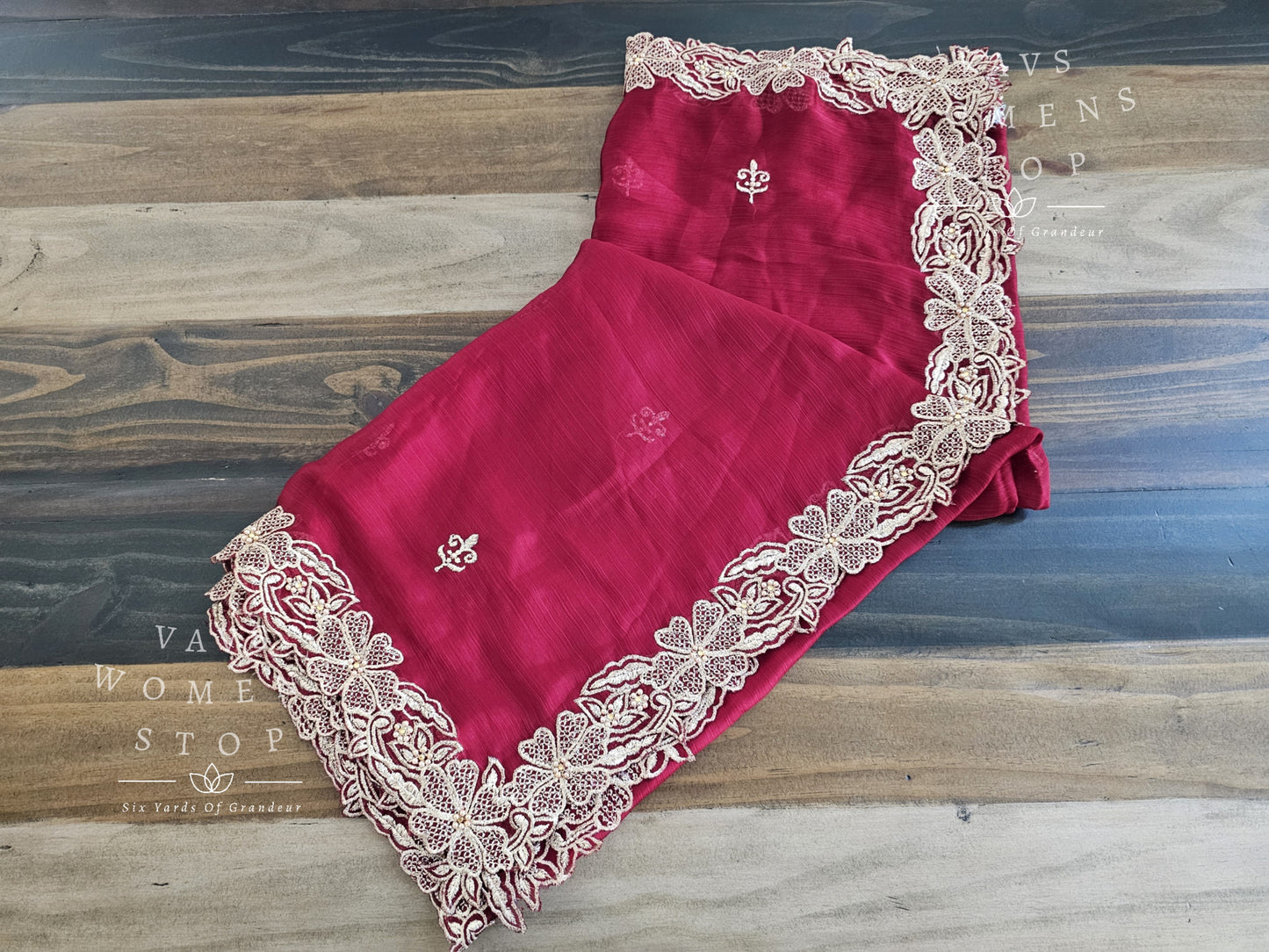 Soft Georgette Cutwork Duppata