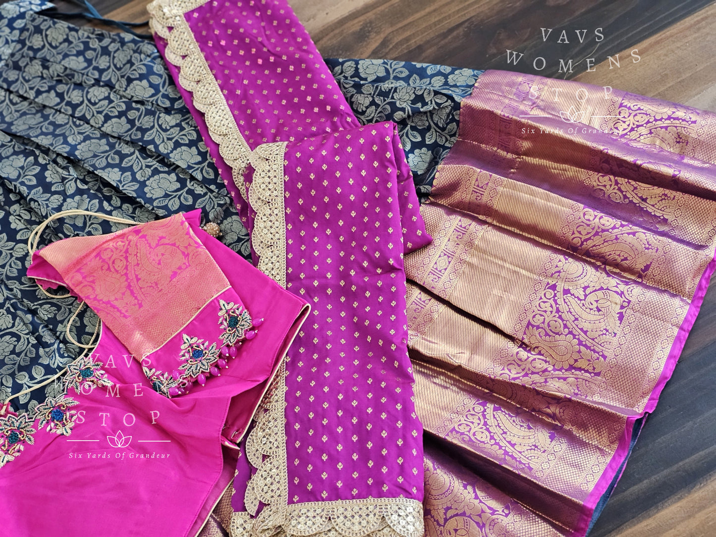 Pure Kanchi Silk Traditional Half Saree Set