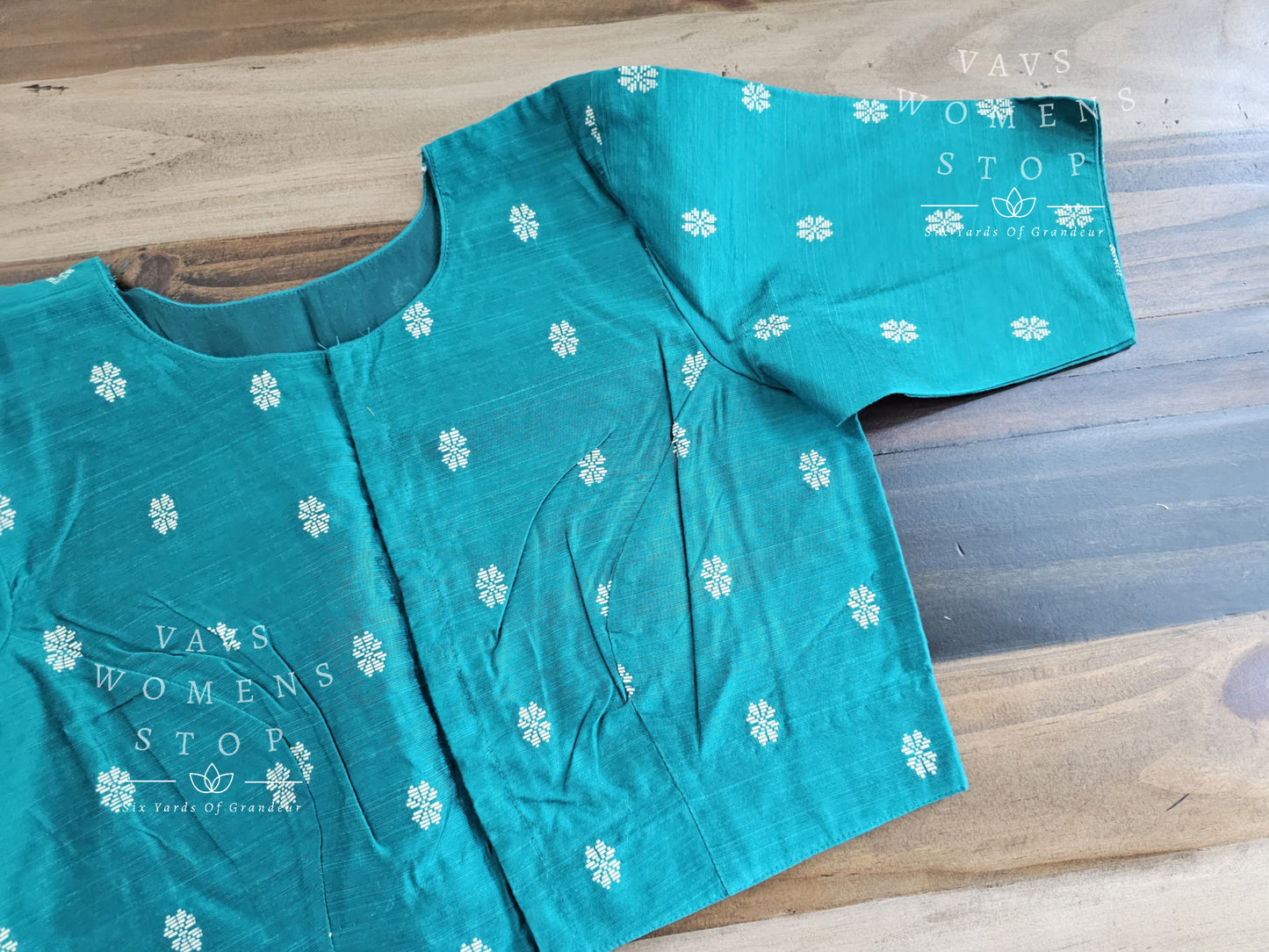 Teal Green Cotton Blouse