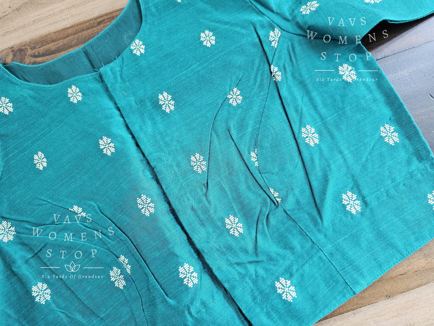 Teal Green Cotton Blouse