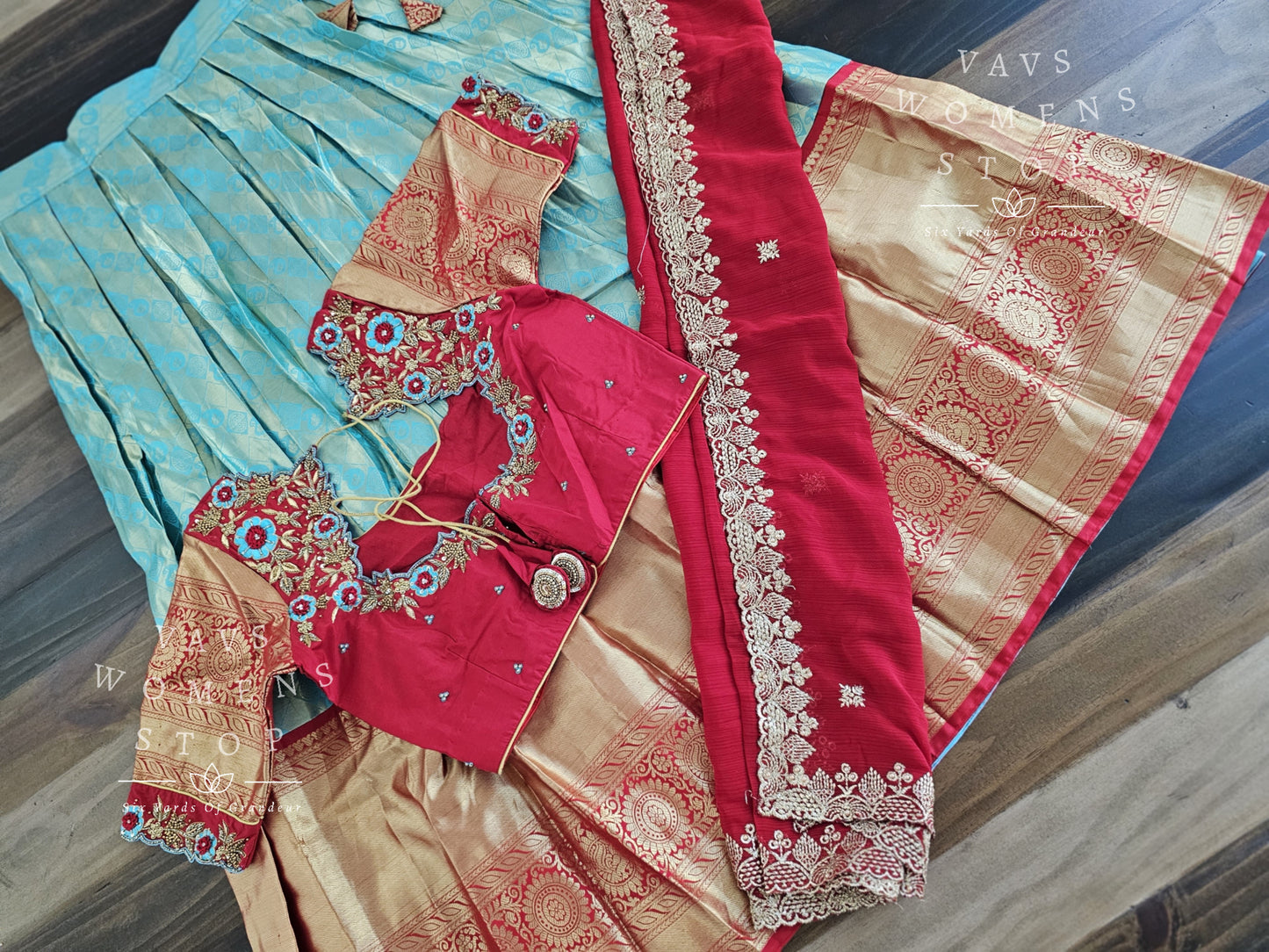 Pure Kanchi Pattu Silk Traditional Half Saree Set