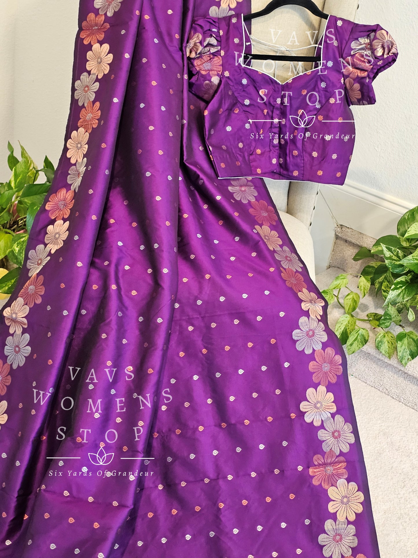 Designer Semi Benarasi  Saree - Blouse