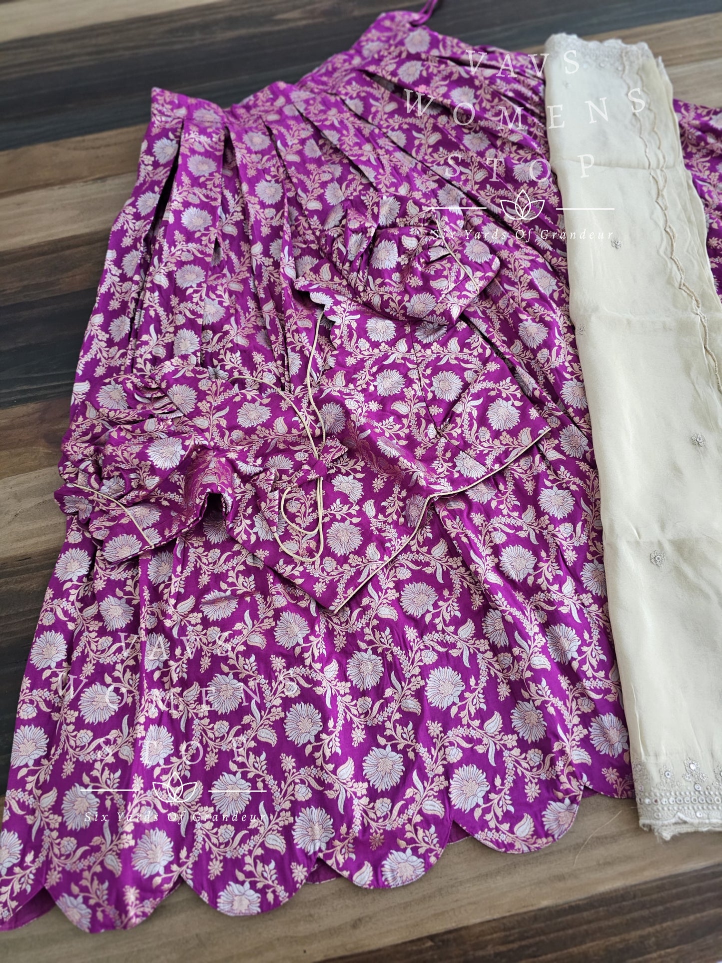 Designer Benarasi All Over Designer Half Saree Set