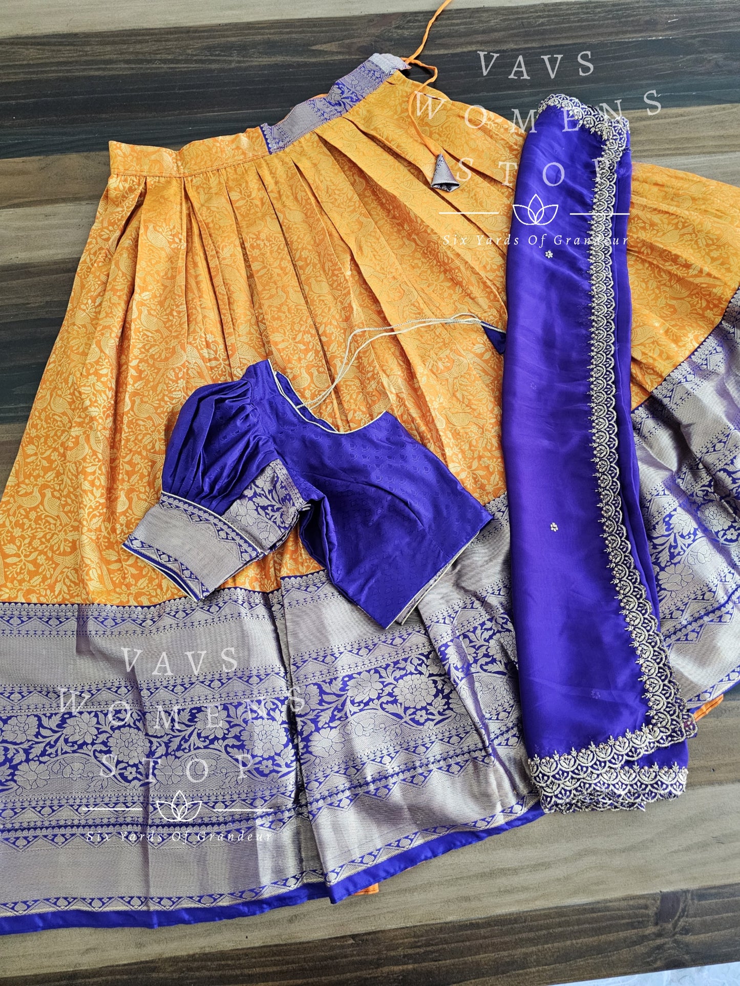 Designer Kanchi Silk Lehenga Blouse Set