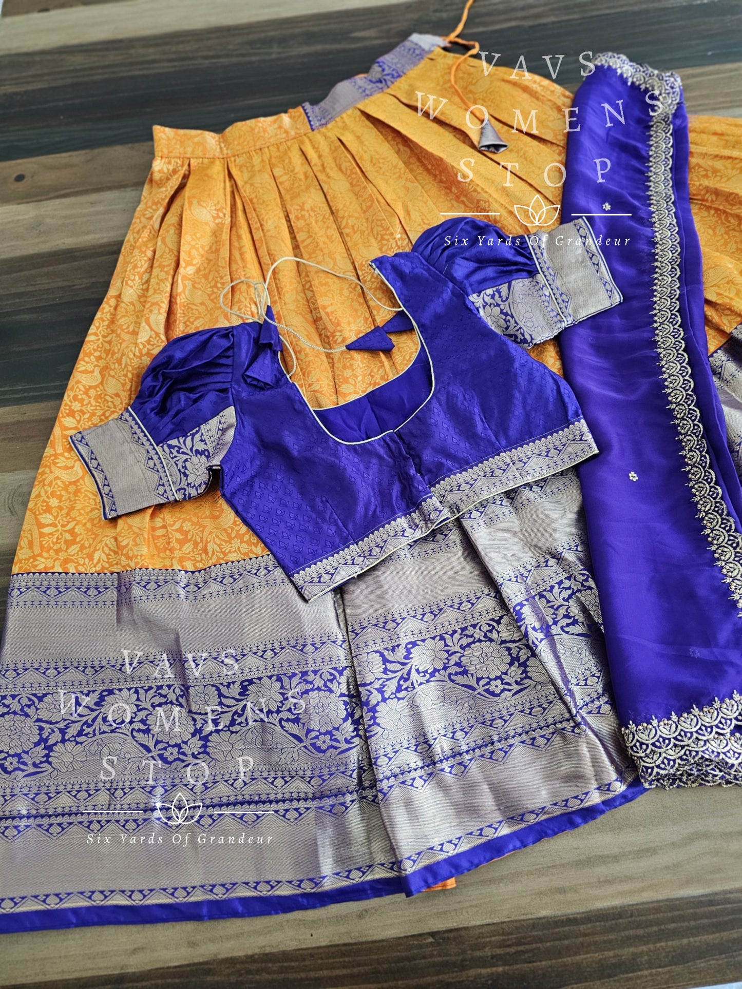 Designer Kanchi Silk Lehenga Blouse Set