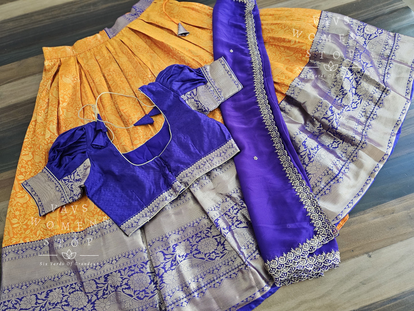 Designer Kanchi Silk Lehenga Blouse Set