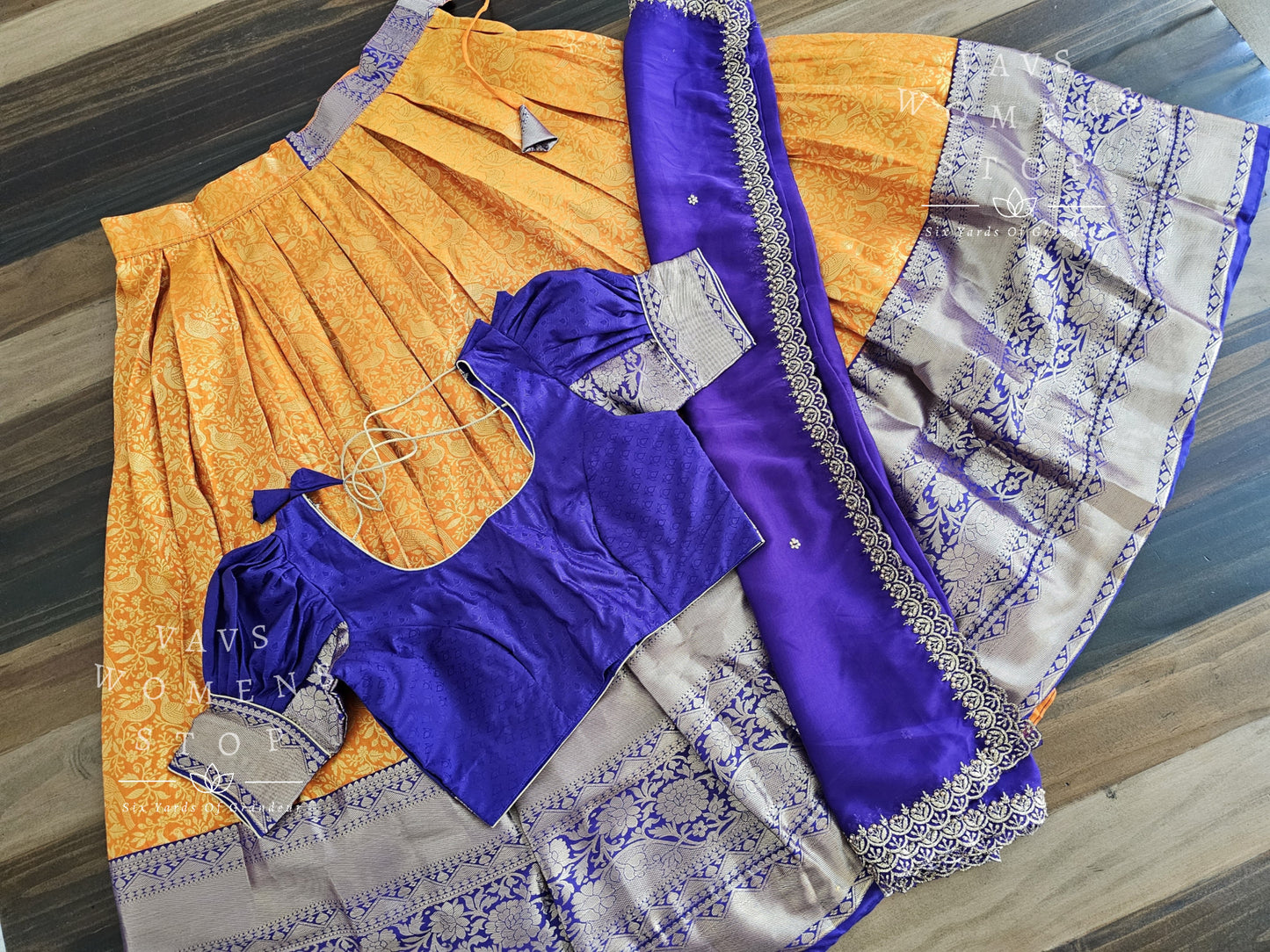 Designer Kanchi Silk Lehenga Blouse Set