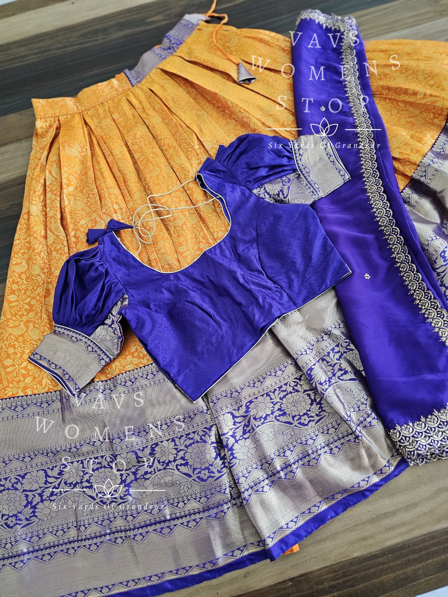 Designer Kanchi Silk Lehenga Blouse Set