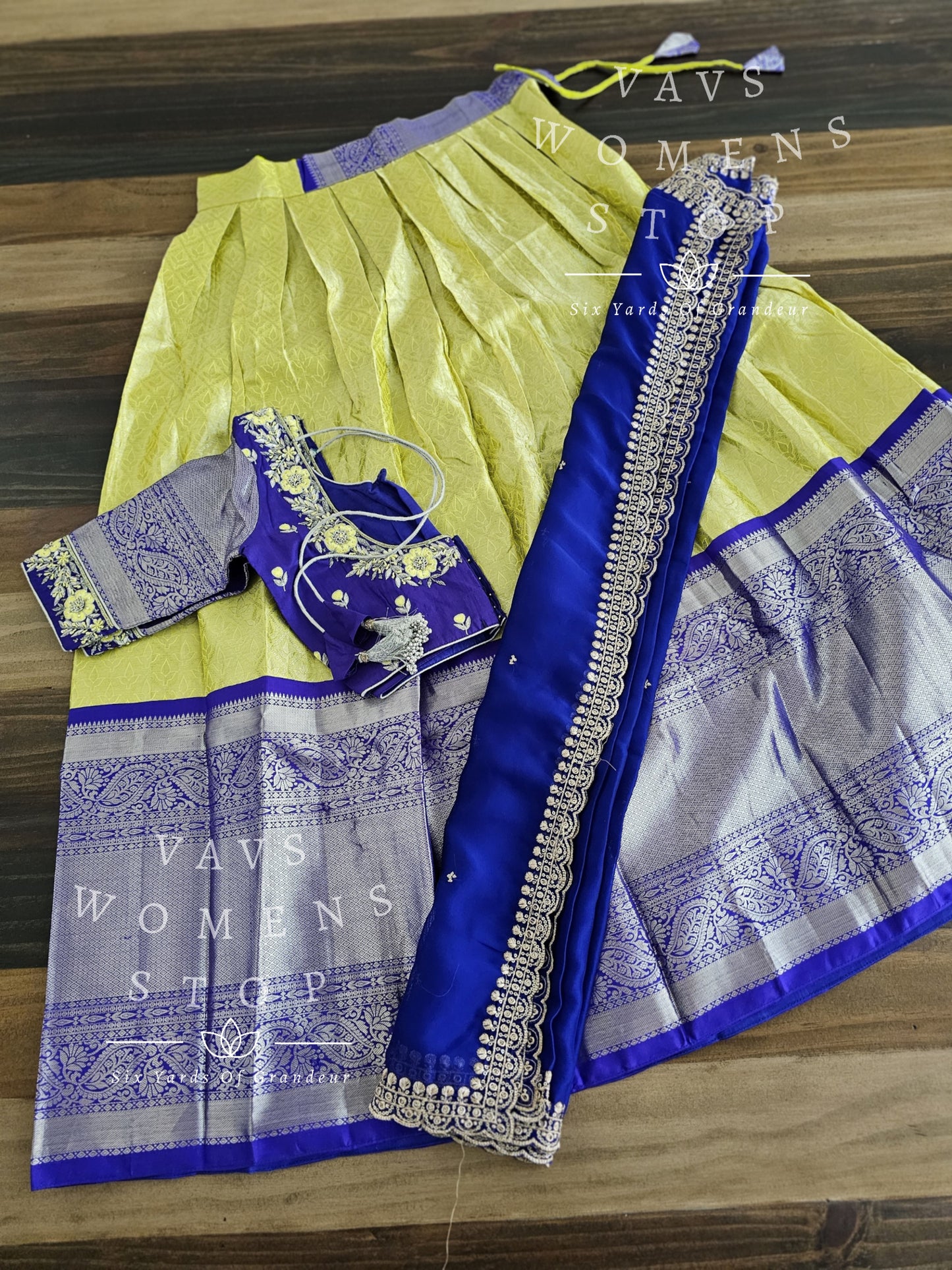 Pure Kanchi Silk Traditional Half Saree Set