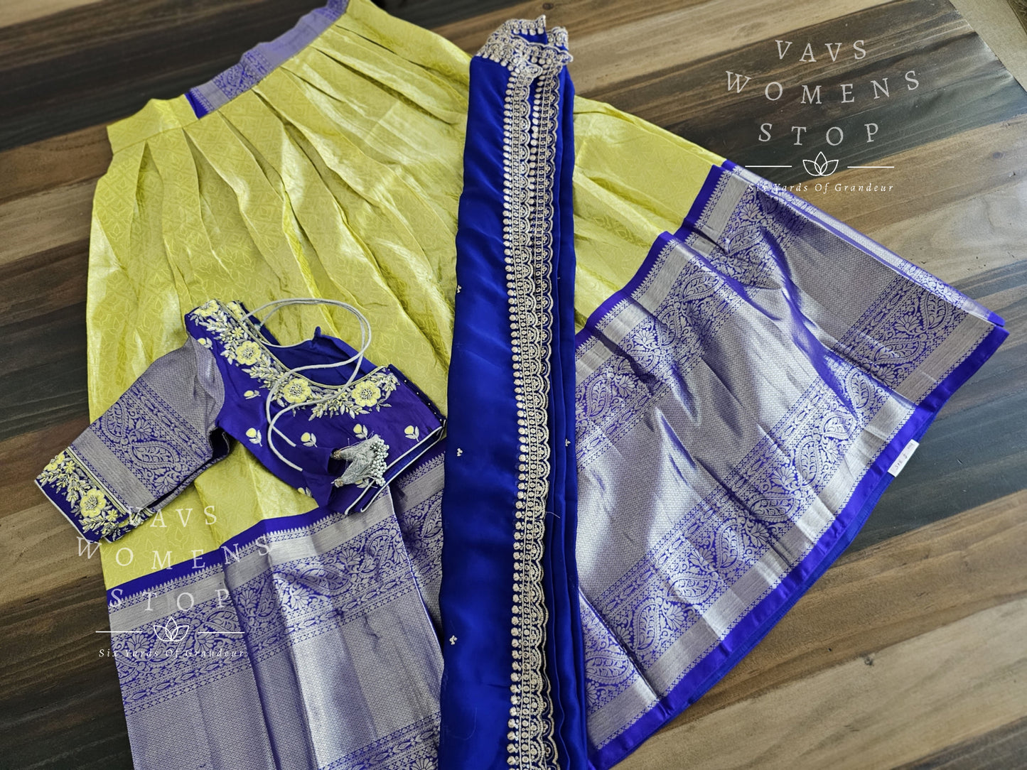 Pure Kanchi Silk Traditional Half Saree Set