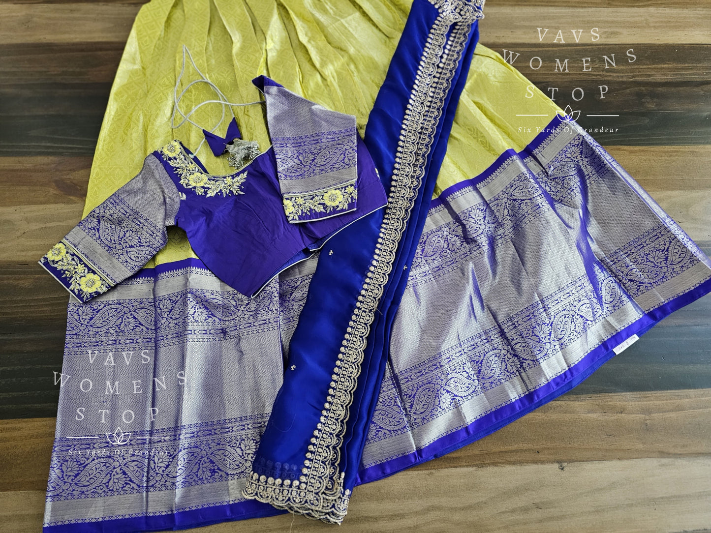 Pure Kanchi Silk Traditional Half Saree Set