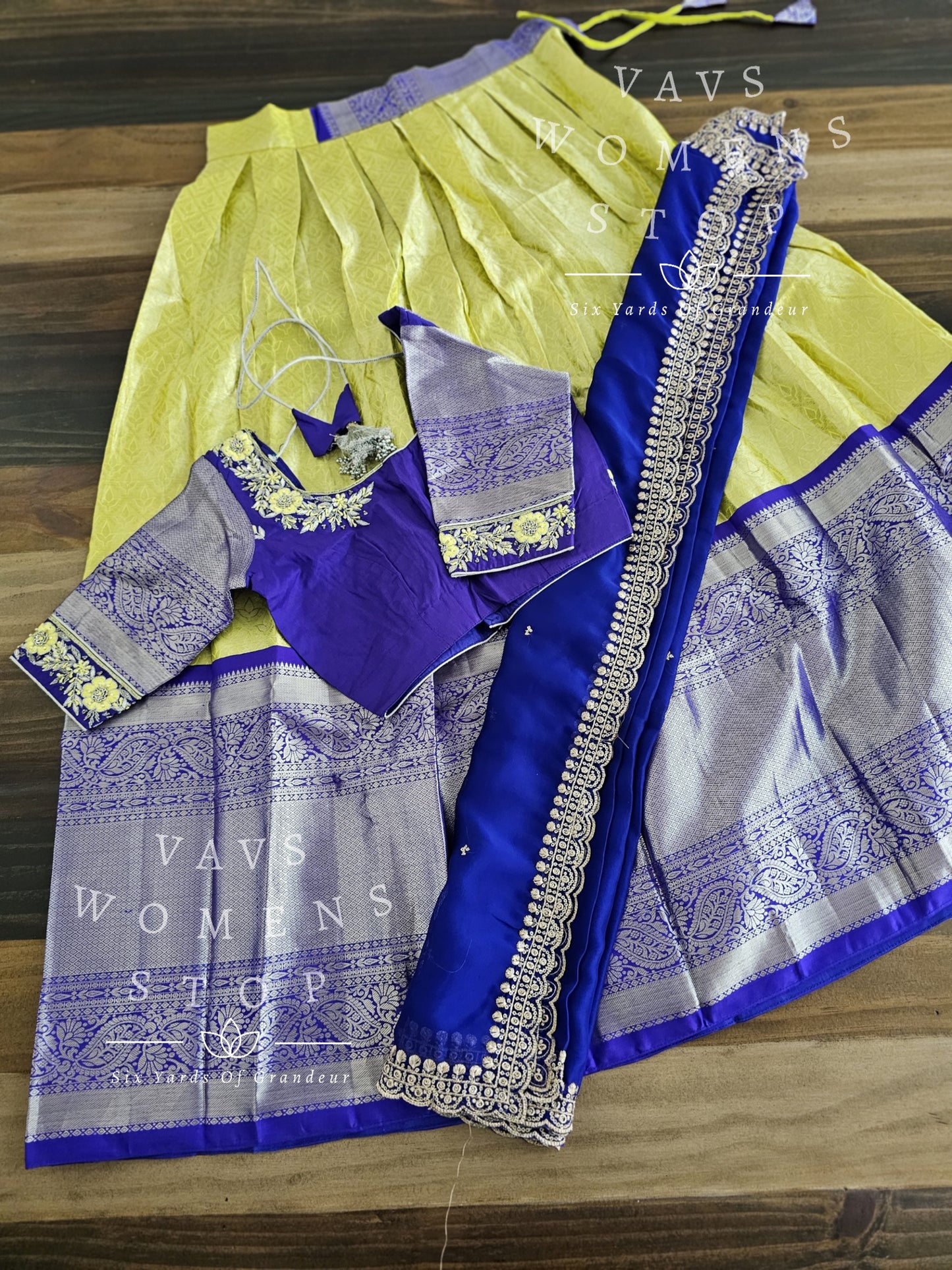 Pure Kanchi Silk Traditional Half Saree Set