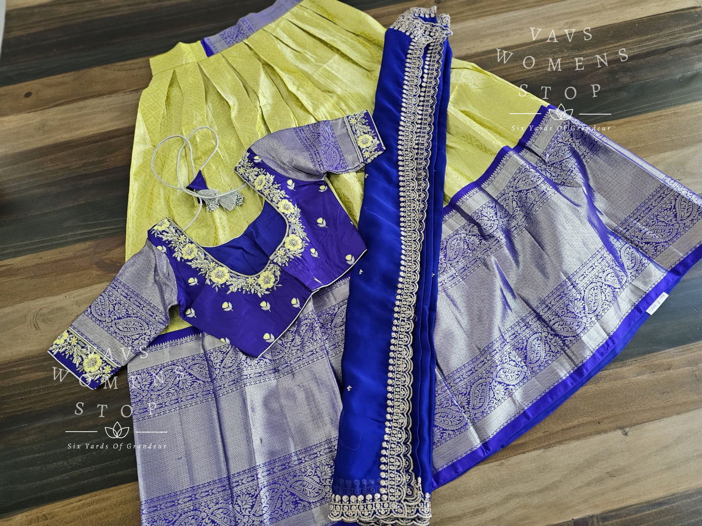 Pure Kanchi Silk Traditional Half Saree Set