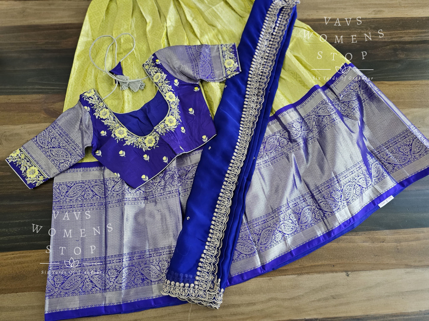 Pure Kanchi Silk Traditional Half Saree Set