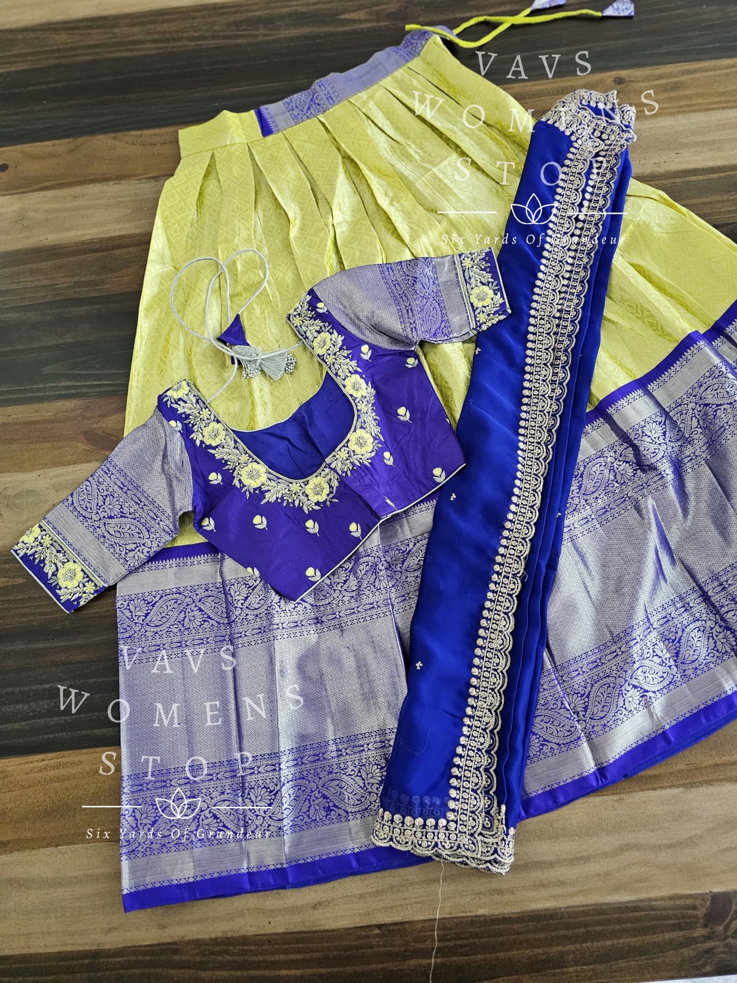 Pure Kanchi Silk Traditional Half Saree Set