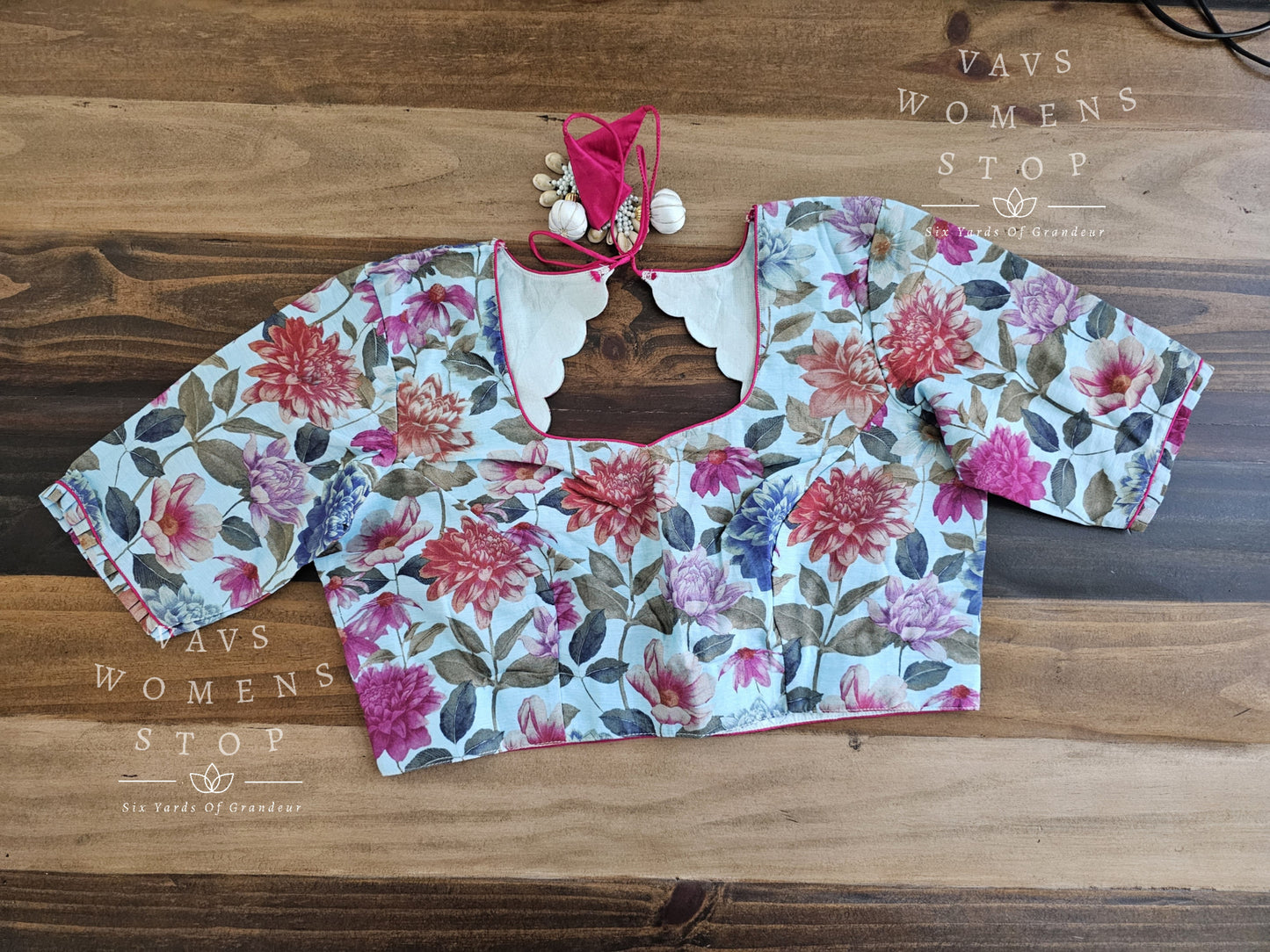 Soft Floral Cotton Blouse